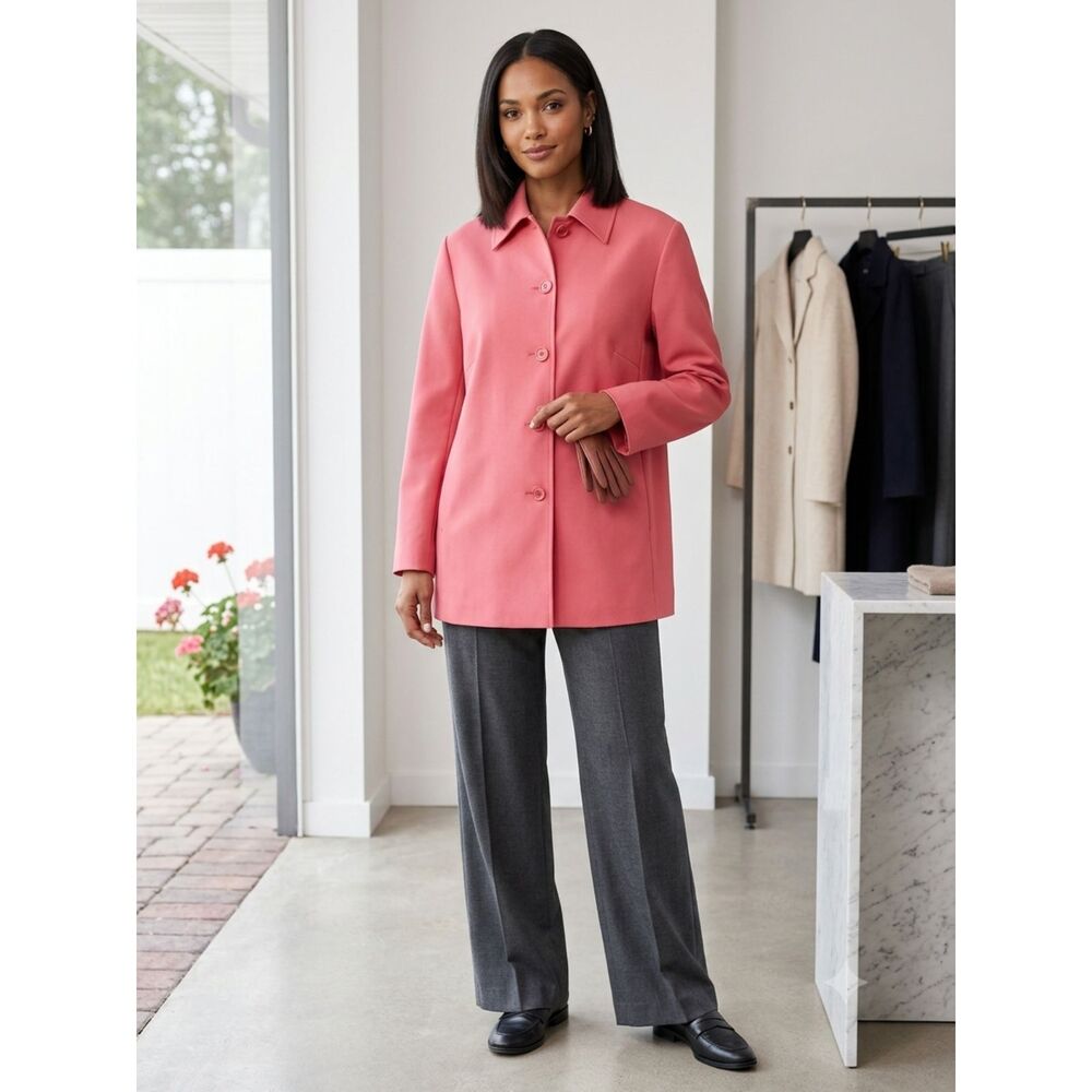 Votre Nom Salmon Pink Women's Coat Jacket - Size 12